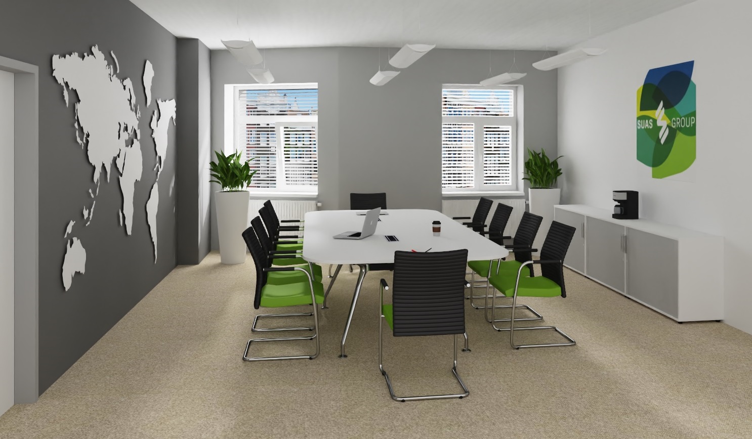 Sokolovská uhelná - zasedací místnost Václavské náměstí Praha BOK